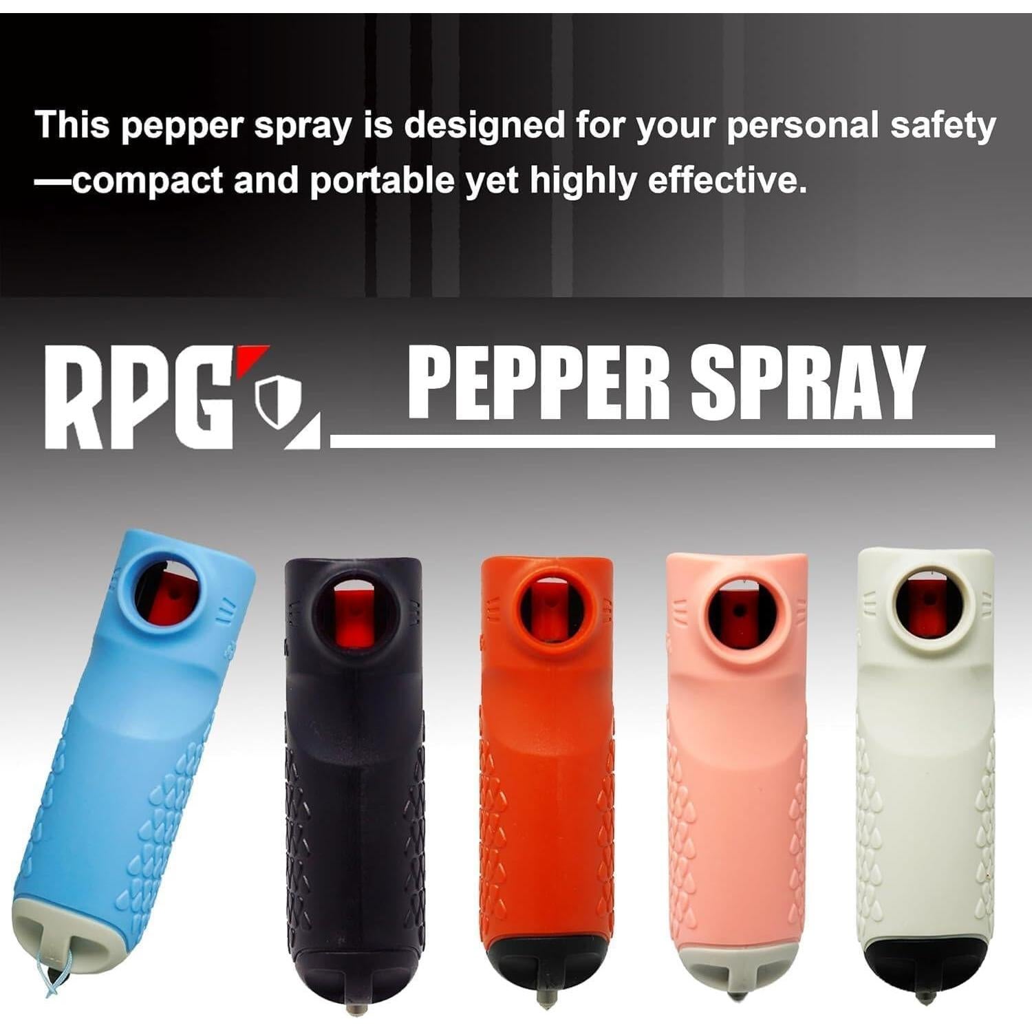 Spray de pimienta de autodefensa 3-en-1 RPG con cortador