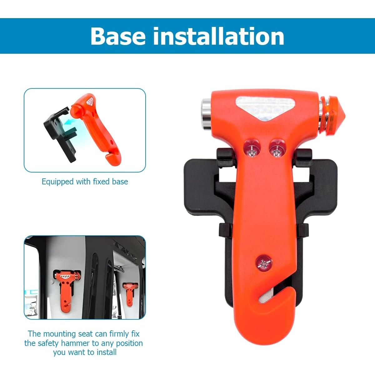 Martillo de Seguridad BELOMI 5 en 1 para Automóvil Naranja