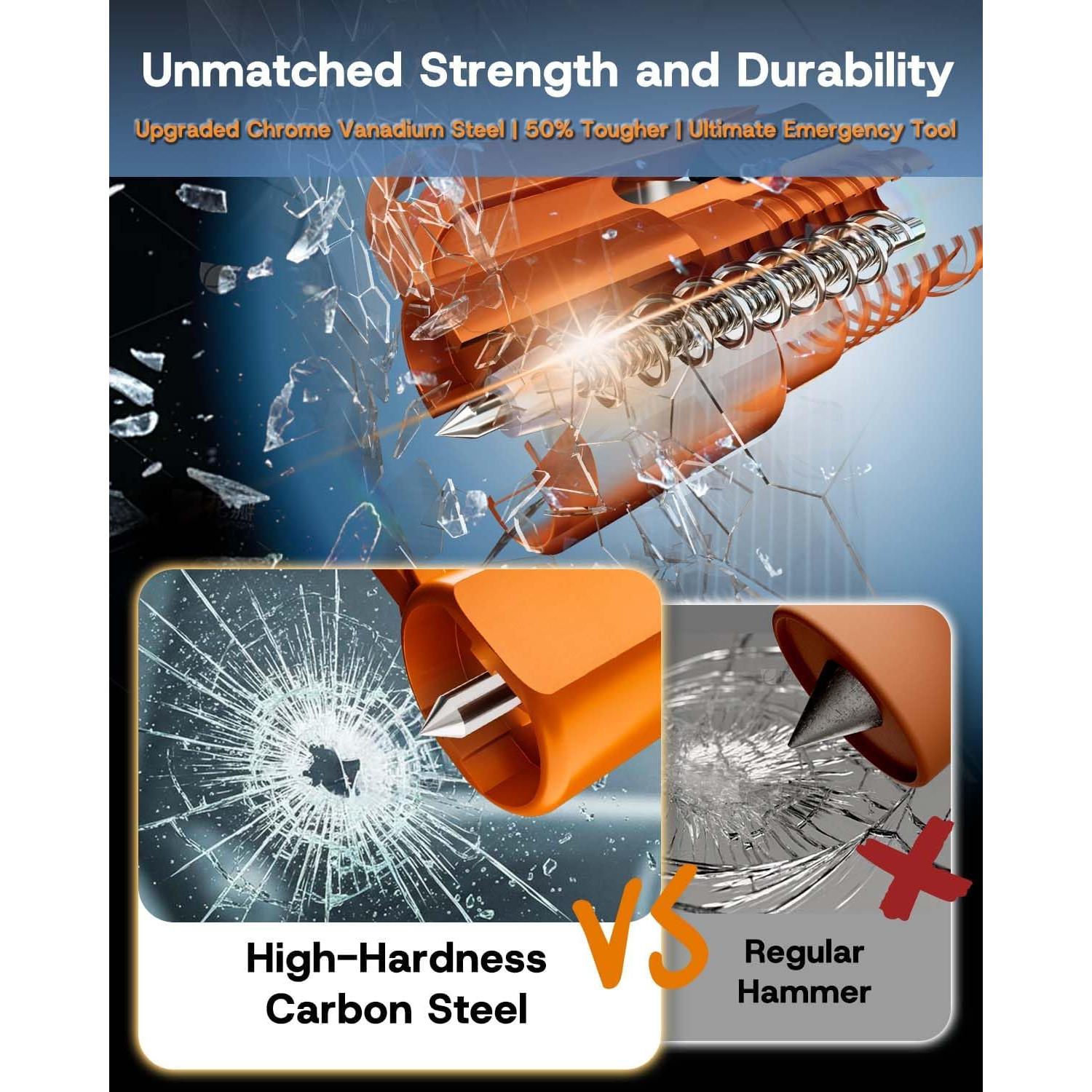 Herramienta de Escape 3 en 1 YLAOSIOA - Rompedor de Vidrio y Cortador de Cinturón