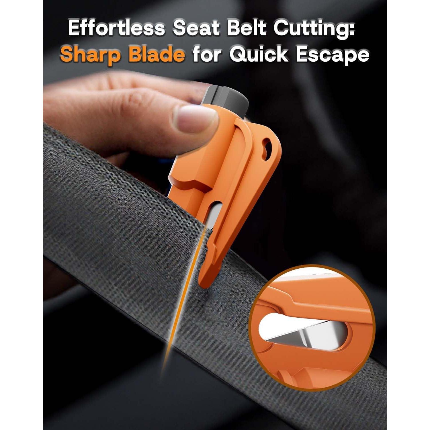 Herramienta de Escape 3 en 1 YLAOSIOA - Rompedor de Vidrio y Cortador de Cinturón