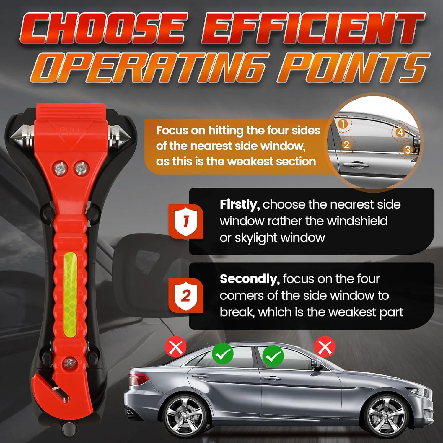 Rompe Ventana de Coche 2-en-1 Milifox - Cortador de Cinturón