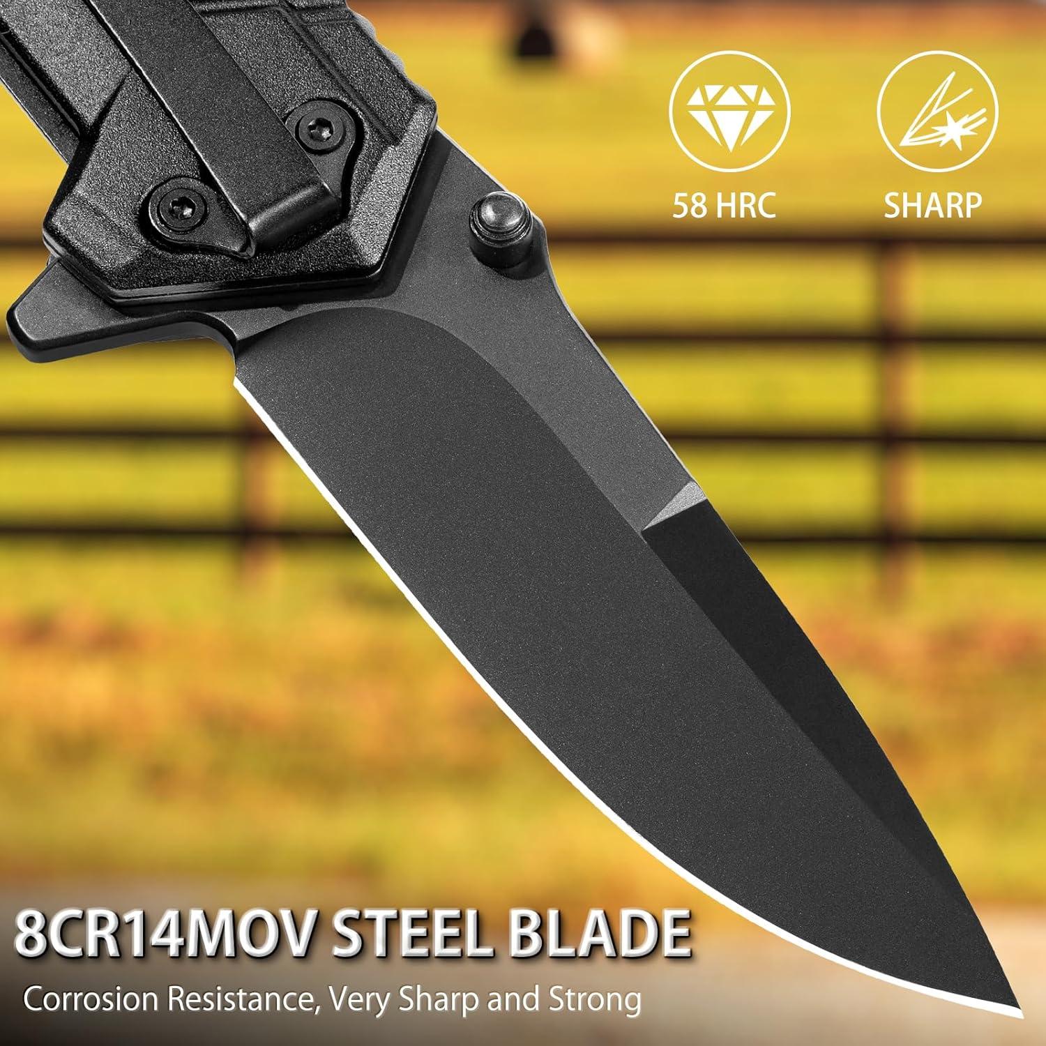 Cuchillo Plegable NedFoss AK10-G10, 4 en 1, 19.8 cm