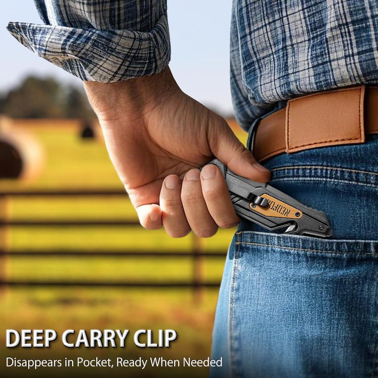 Cuchillo Plegable NedFoss AK10-G10, 4 en 1, 19.8 cm