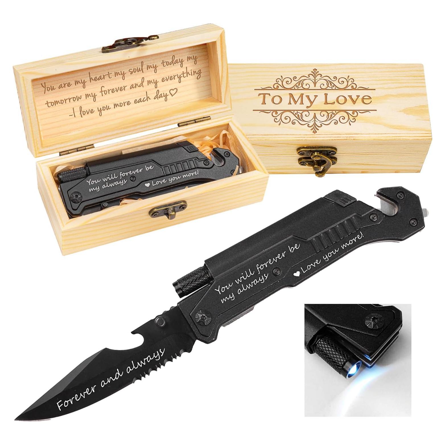 Cuchillo de Bolsillo Fanfoobi DAO-D125 con Luz LED y 6 Funciones