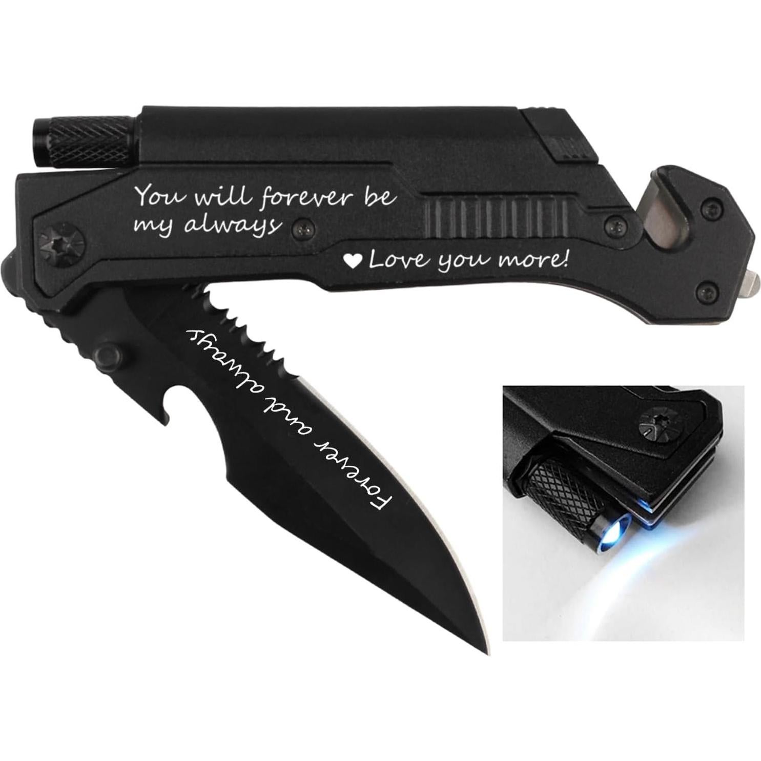 Cuchillo de Bolsillo Fanfoobi DAO-D125 con Luz LED y 6 Funciones