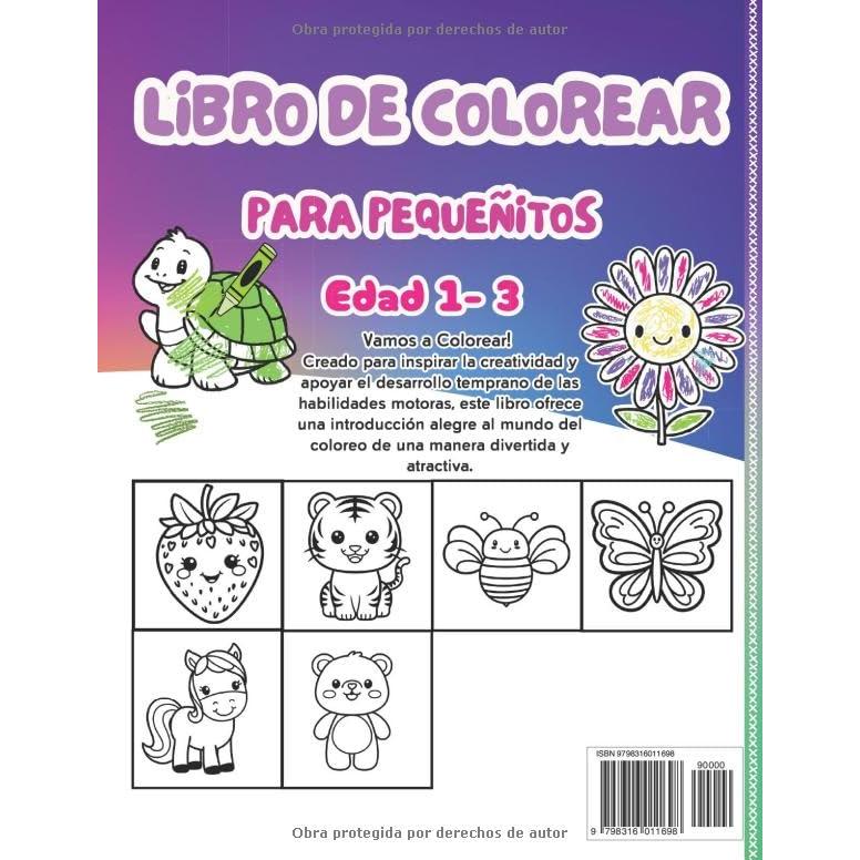 Libro para Colorear para Niños Pequeños Grande y Simple – ¡111 Imágenes Divertidas para Colorear! (Spanish Edition)