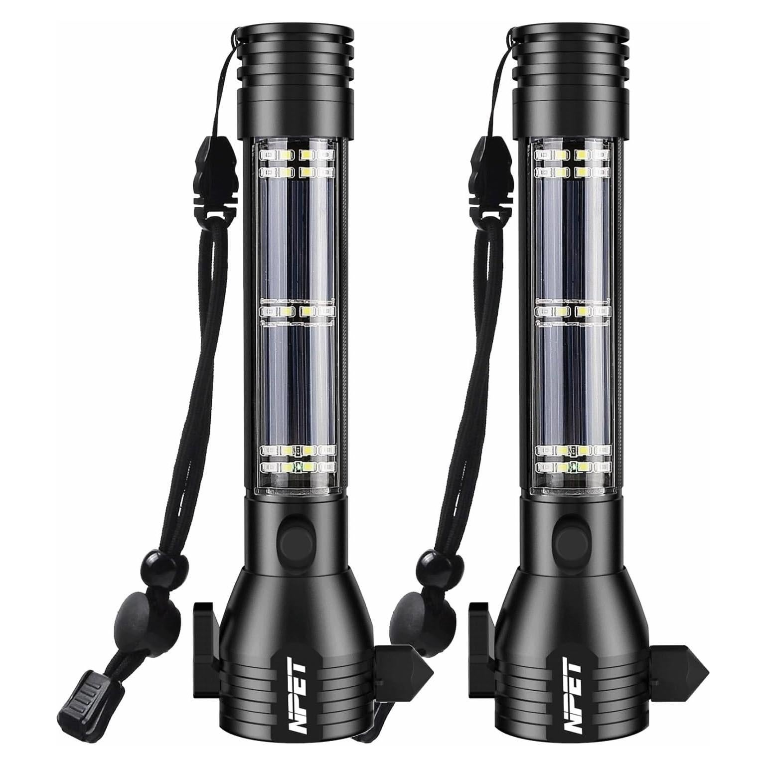 Linterna Solar NPET T09 268 Lúmenes LED Recargable USB