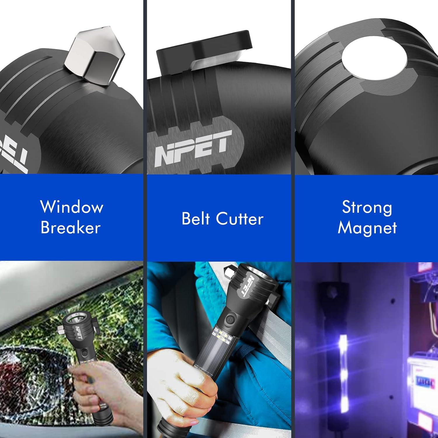 Linterna Solar NPET T09 268 Lúmenes LED Recargable USB