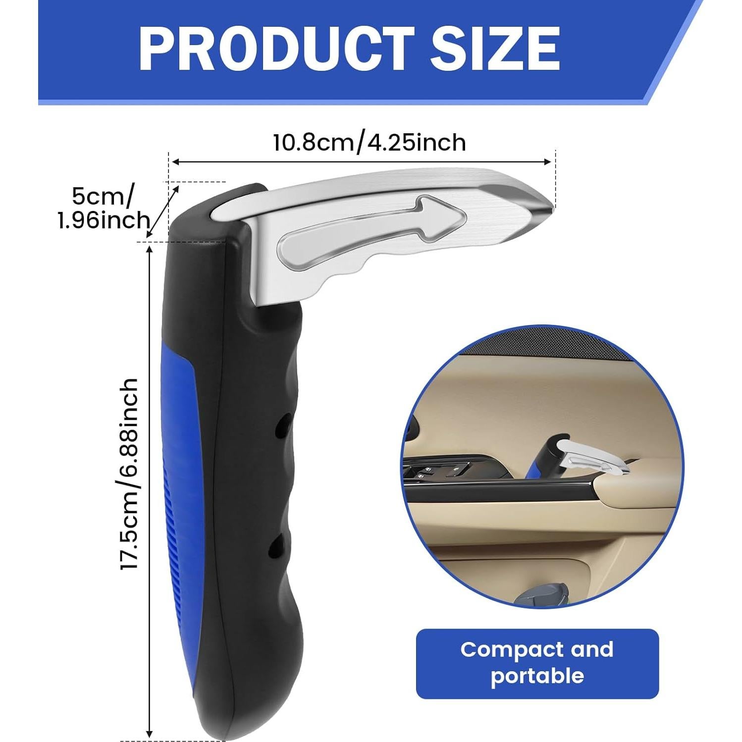 Asa de Asistencia para Puerta de Coche Tcwhniev Azul 2 Pcs