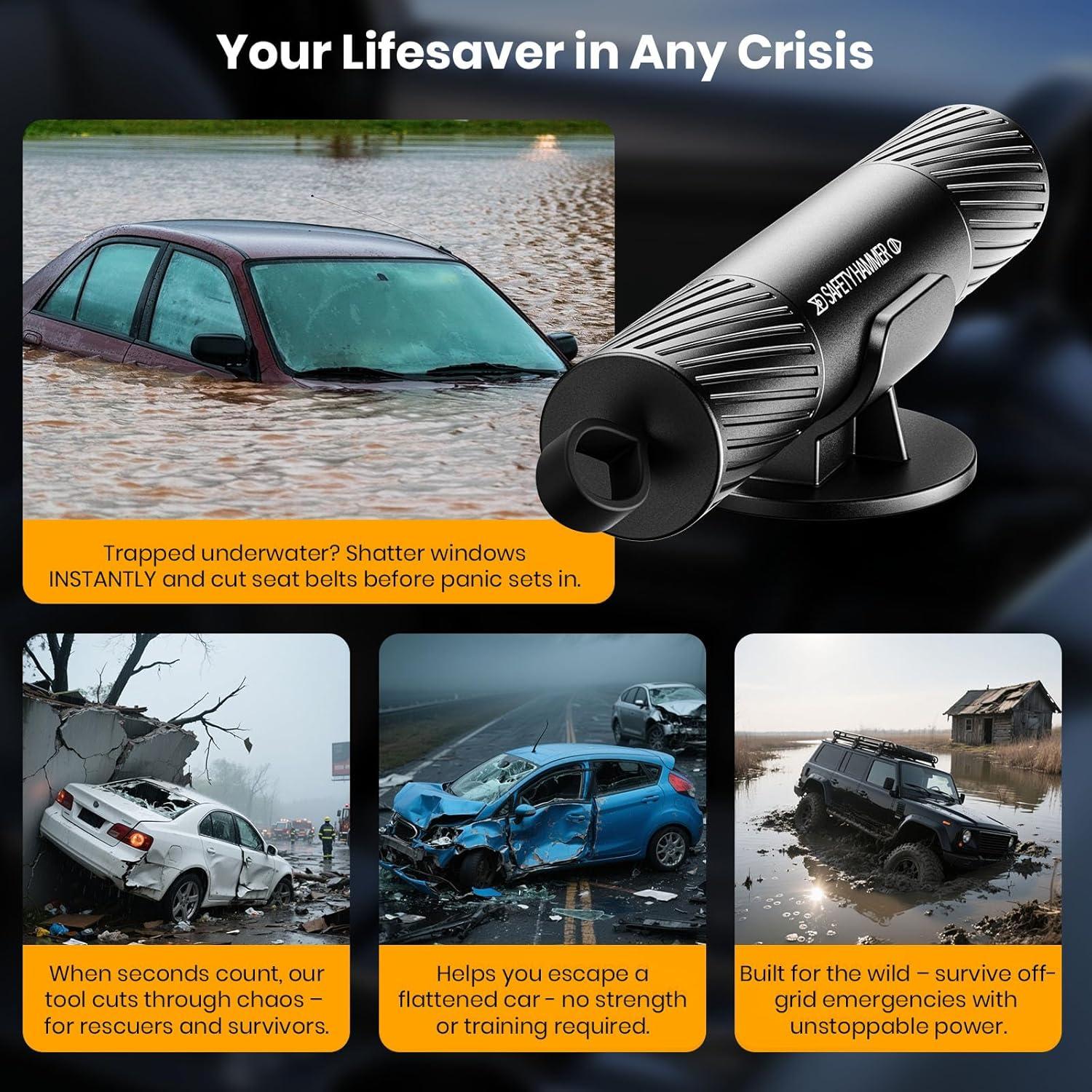 Cortador de Cinturón de Seguridad y Rompeventanas Qayacir AC02