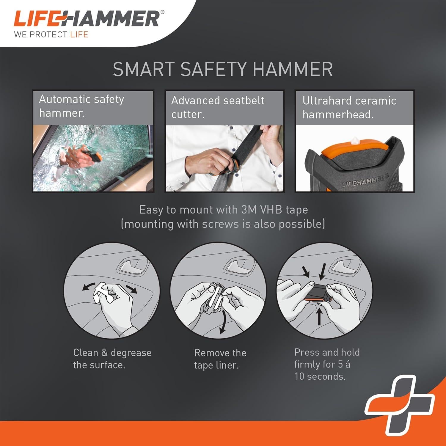 Lifehammer Smart – Rompedor de Ventanas y Cortador de Cinturón