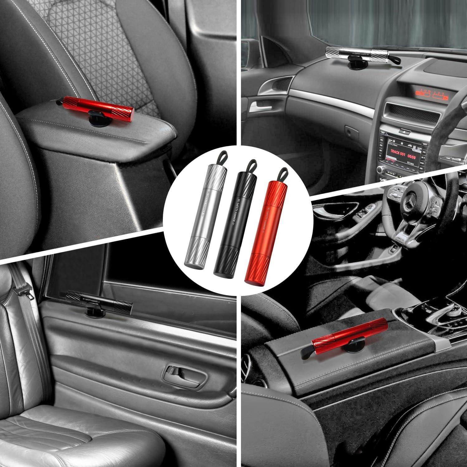 Martillo de Emergencia Aukmak Rompe Vidrios y Cortador de Cinturón