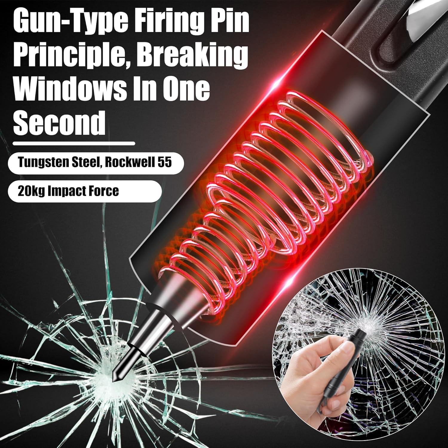 Herramienta de Seguridad Zhaoyao 2-en-1 Rompeventanas y Cortador