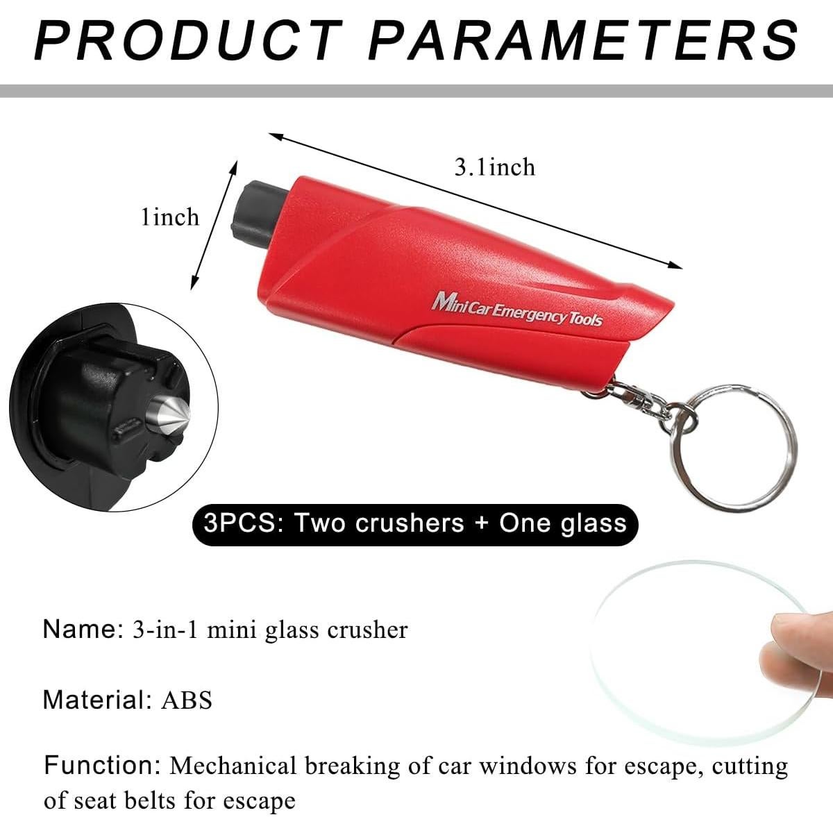 Cortador de cinturón de seguridad KVAEY y rompeventanas 3 en 1