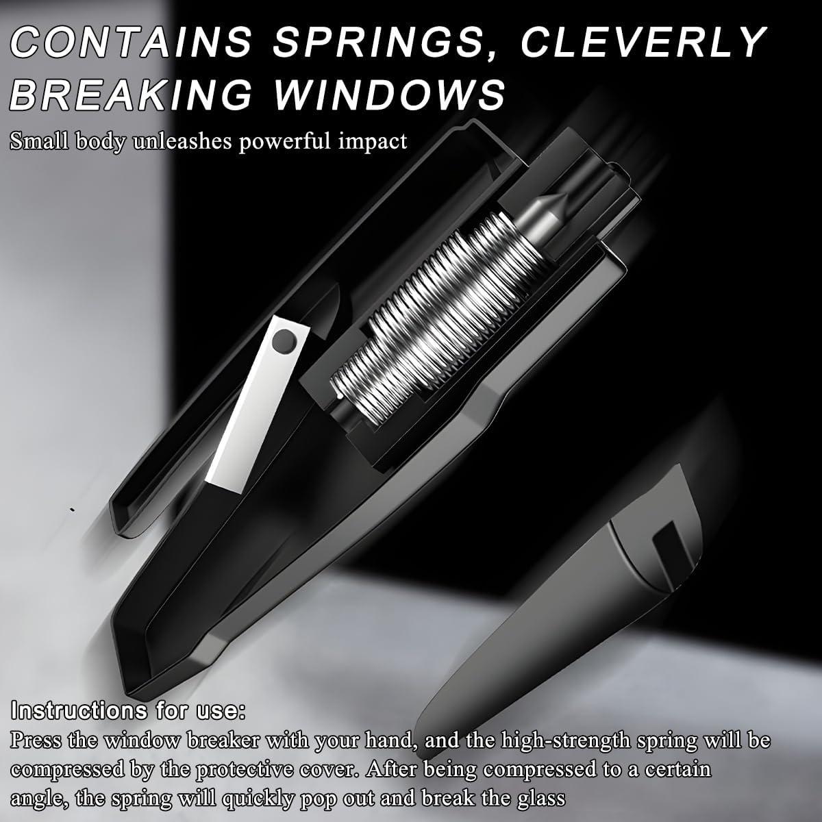 Cortador de cinturón de seguridad KVAEY y rompeventanas 3 en 1