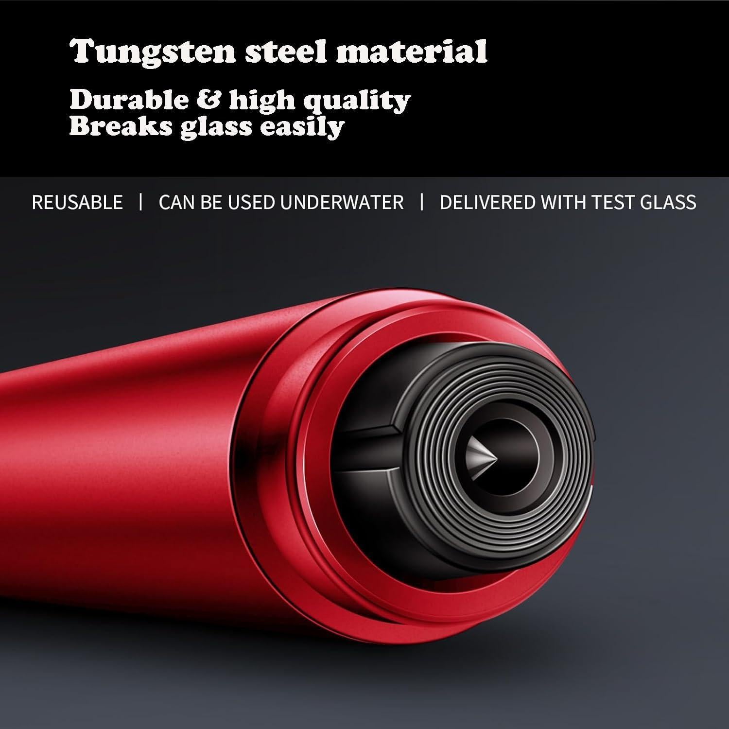 Paquete de 2 Martillos de Seguridad HundRare C003AR Rojo