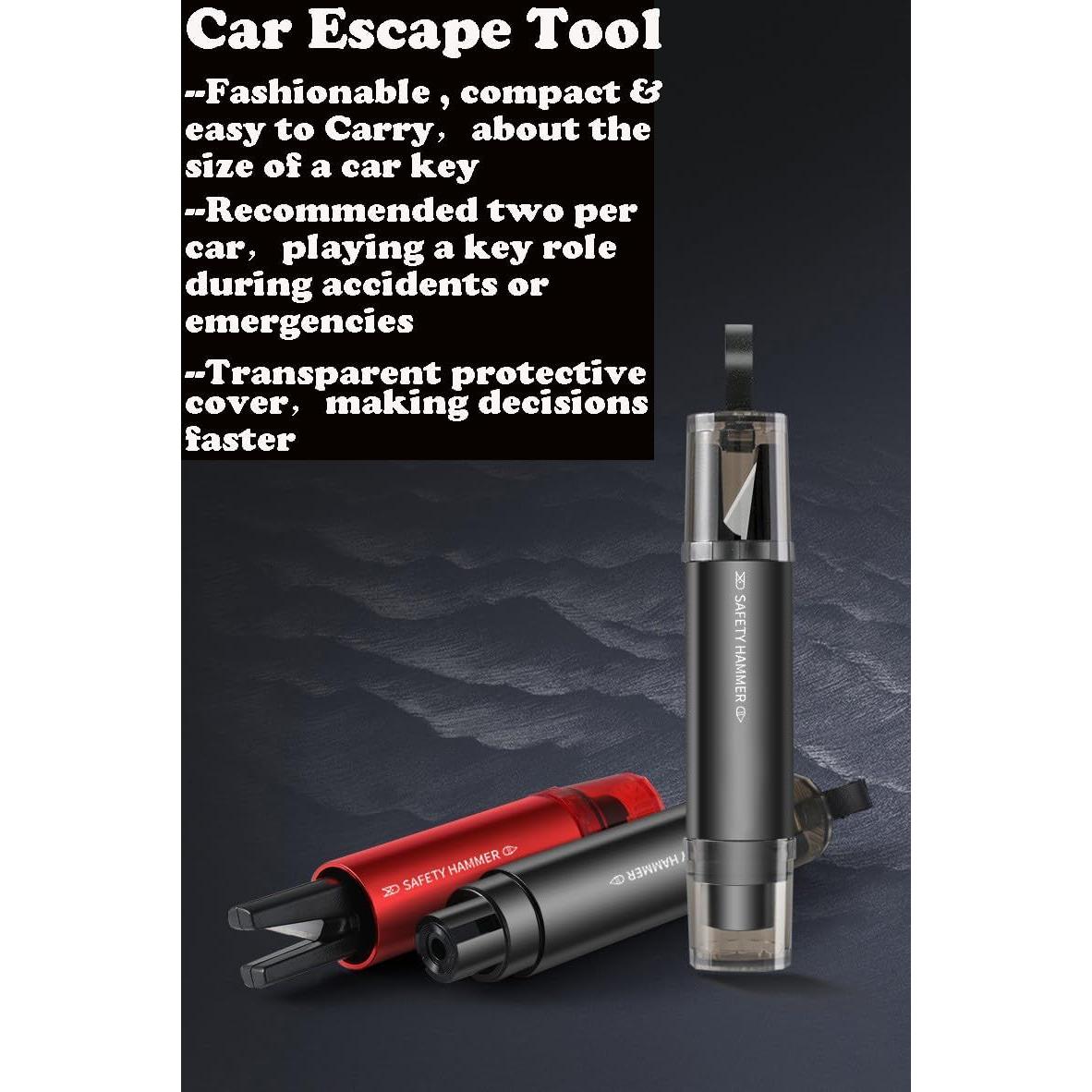 Paquete de 2 Martillos de Seguridad HundRare C003AR Rojo