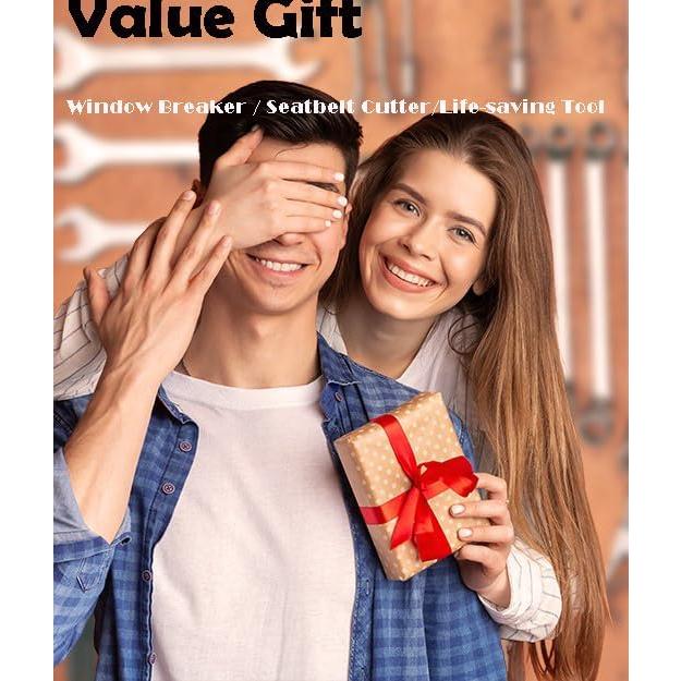 Paquete de 2 Martillos de Seguridad HundRare C003AR Rojo