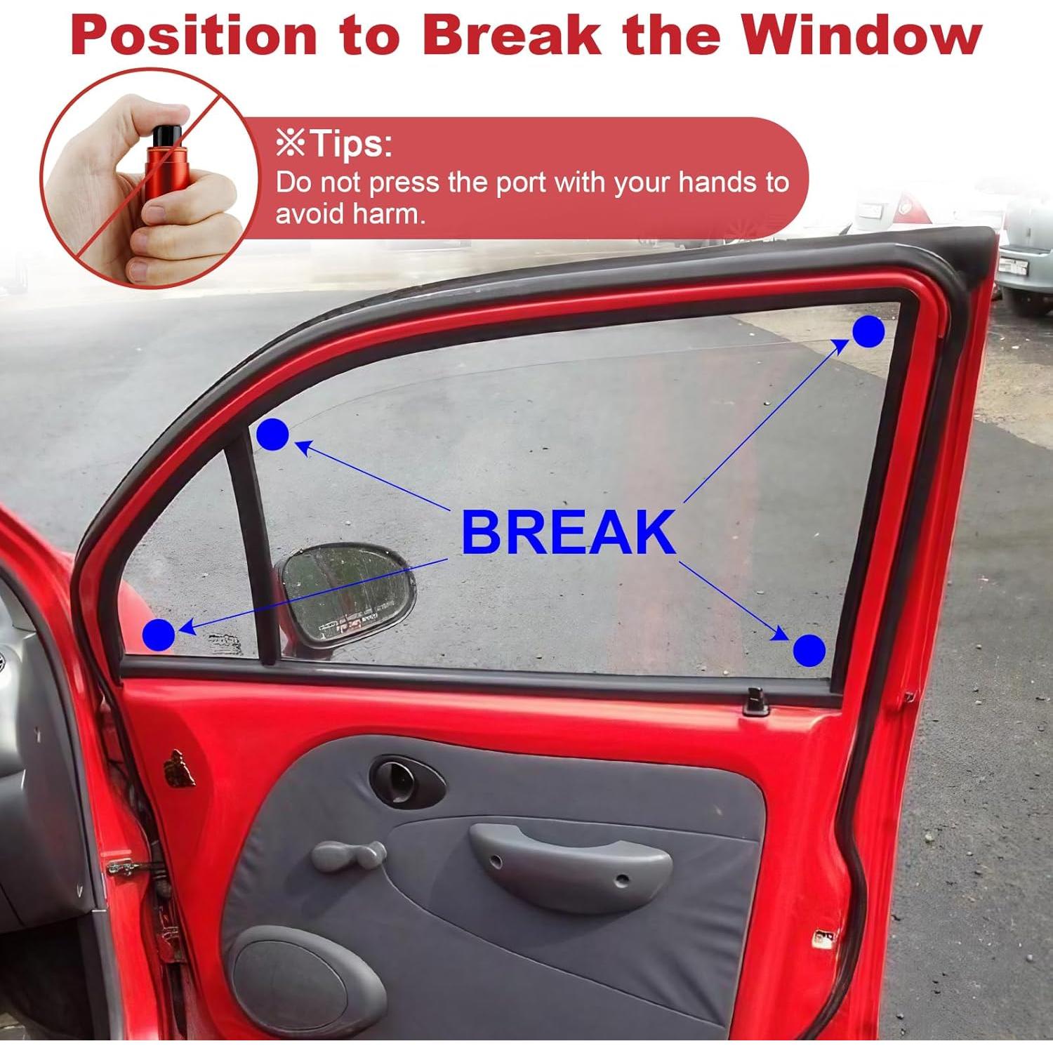 PIFOOG 6 Piezas Rompedor de Ventanas y Cortador de Cinturón 2 en 1