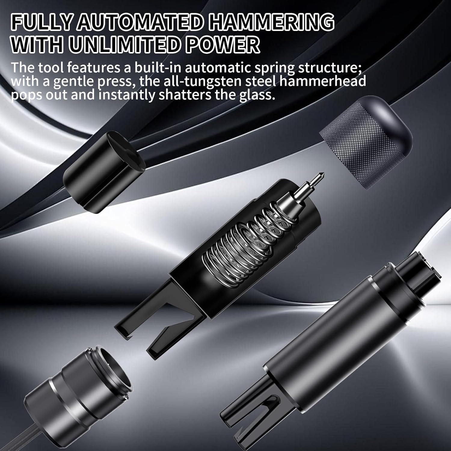 Kit de Escape DAKIYVN Martillo de Seguridad y Cortador