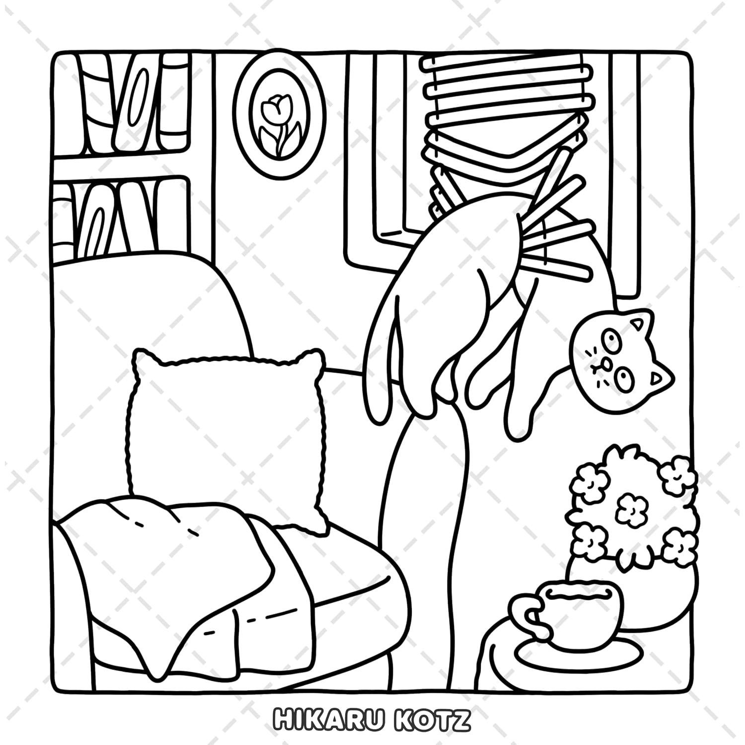 Naughty Cats: Cattitude Coloring Book for Adults and Teens (Cat & Dog Coloring Book)