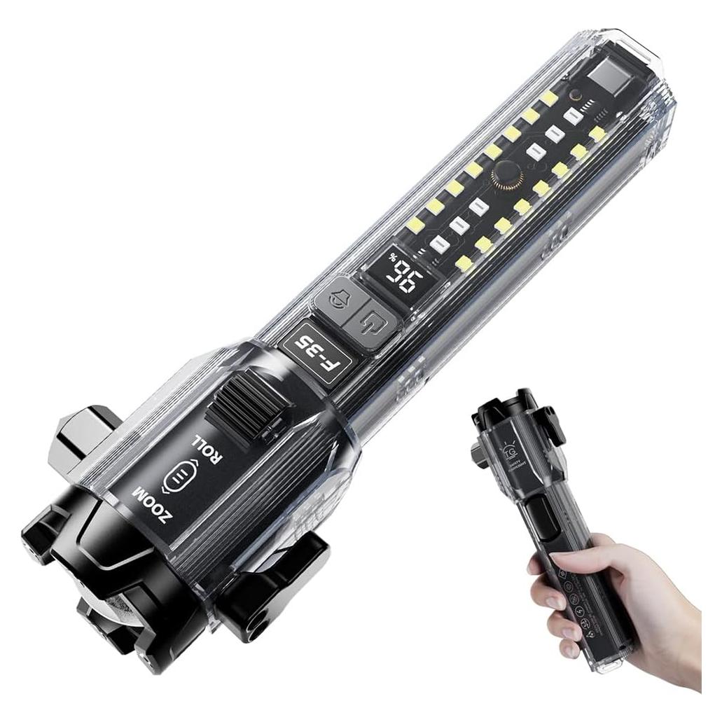 Linterna de Emergencia Multifuncional YeMao F35 con Cortador y Rompedor