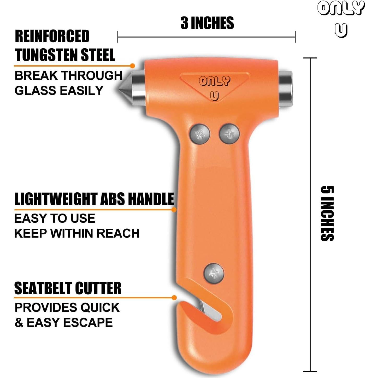 Herramienta de Escape de Seguridad Only U - Rompe Ventanas y Cinturón