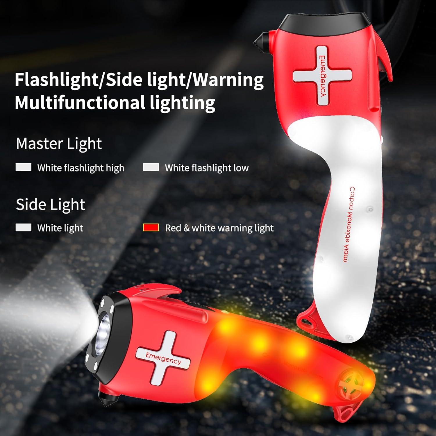 Kit de Rescate 6-en-1 LomakGlow con Detector de CO y Linterna