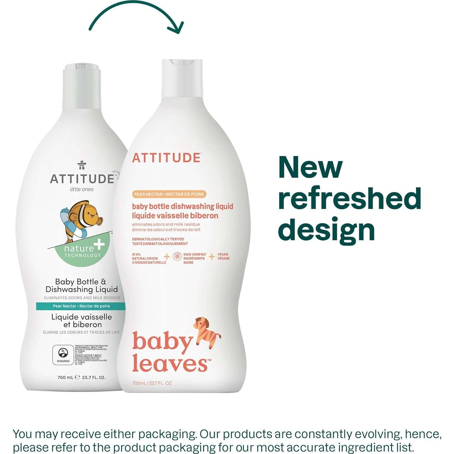 Jabón para Platos ATTITUDE 700 ml Vegano Nectar de Pera