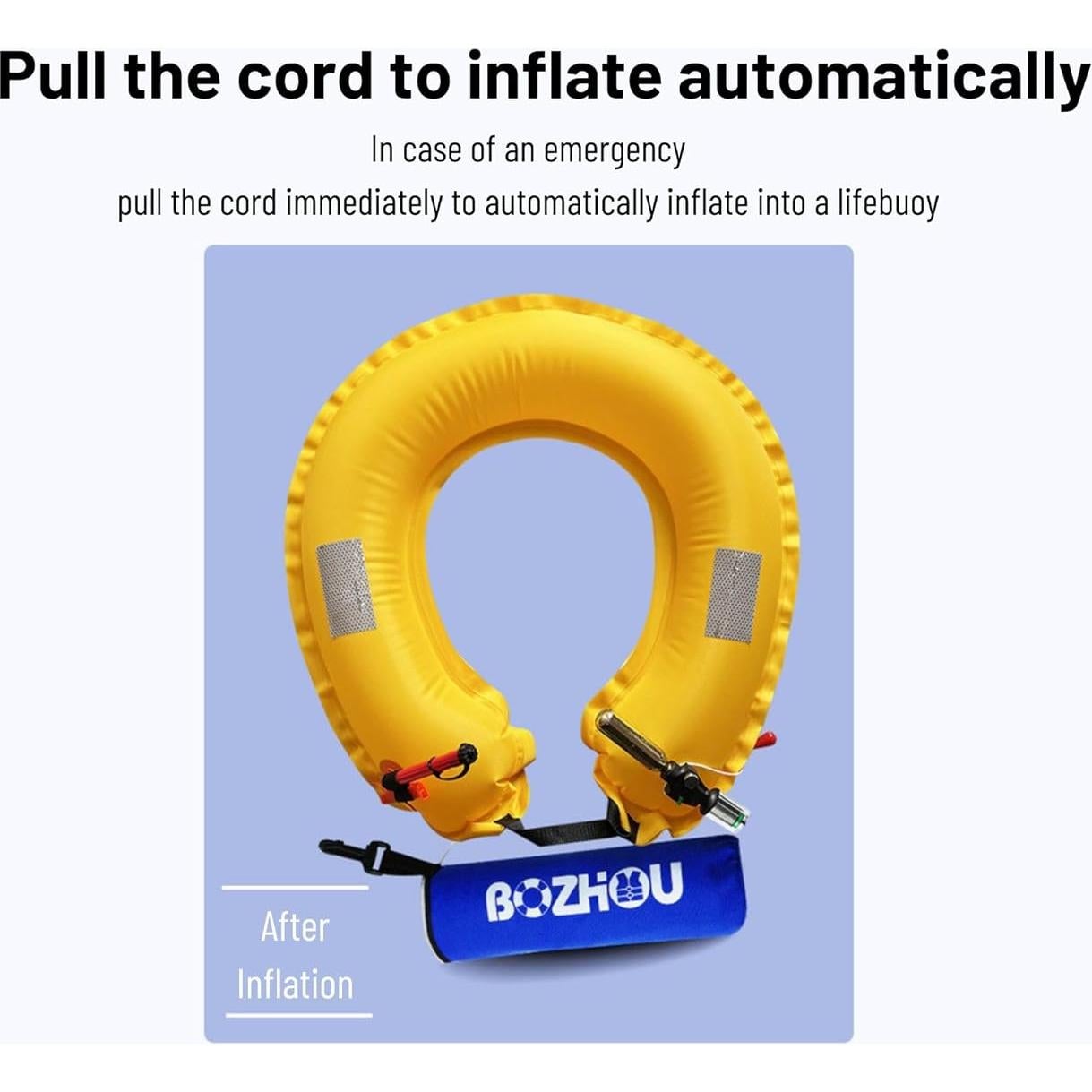 Salvavidas Inflable Automático Genérico con Rompedor de Vidrio