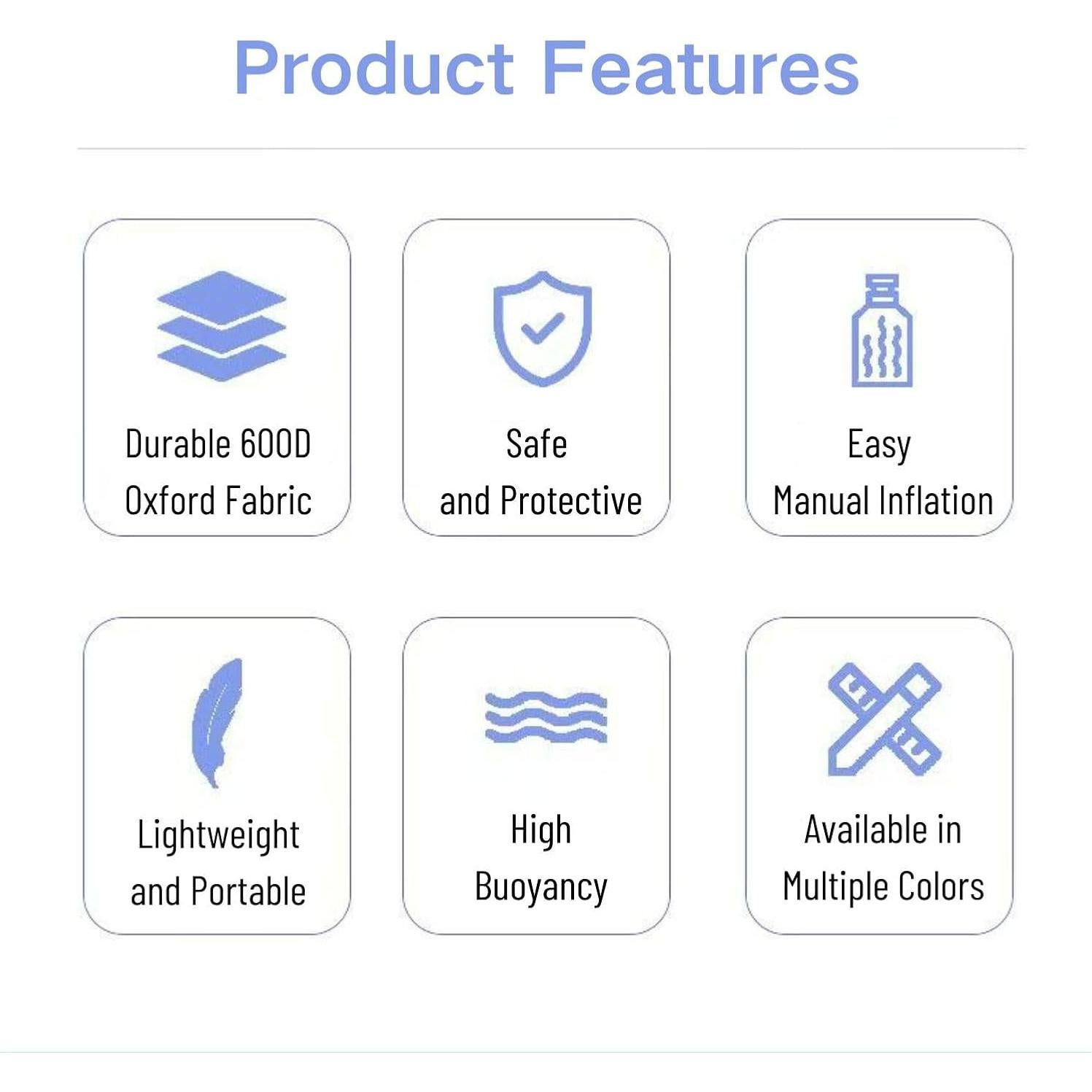 Salvavidas Inflable Automático Genérico con Rompedor de Vidrio