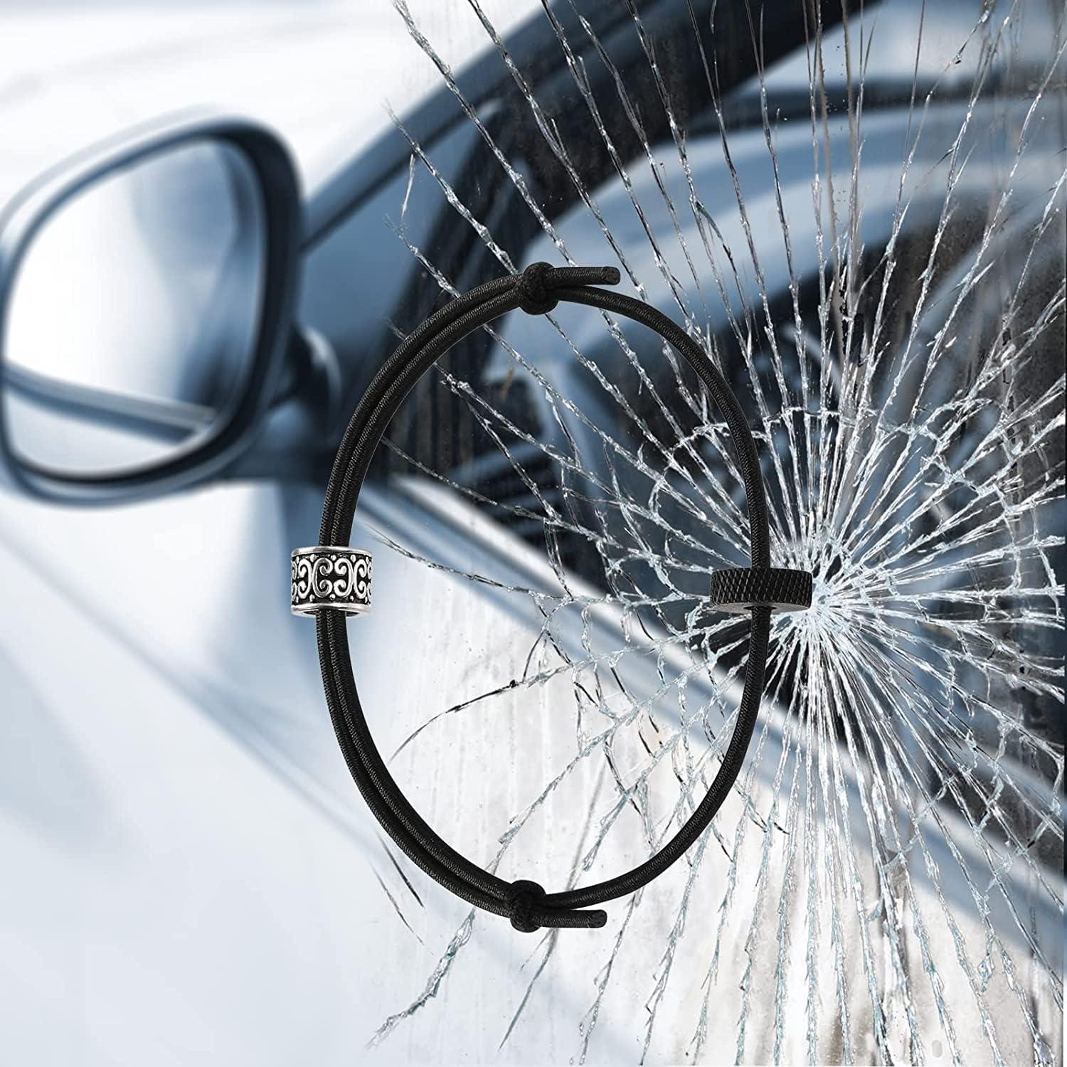 2 Pulseras Rompe Ventana de Coche Cobee con Carburo de Tungsteno