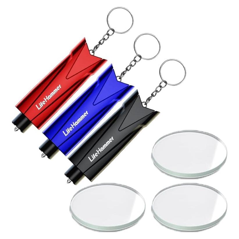 3 Pcs Rompedor de Ventana de Emergencia BOSOIRSOU 2-en-1