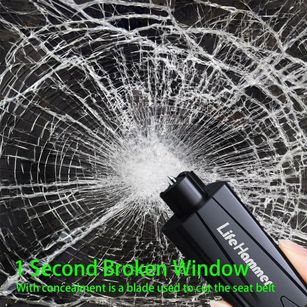 3 Pcs Rompedor de Ventana de Emergencia BOSOIRSOU 2-en-1