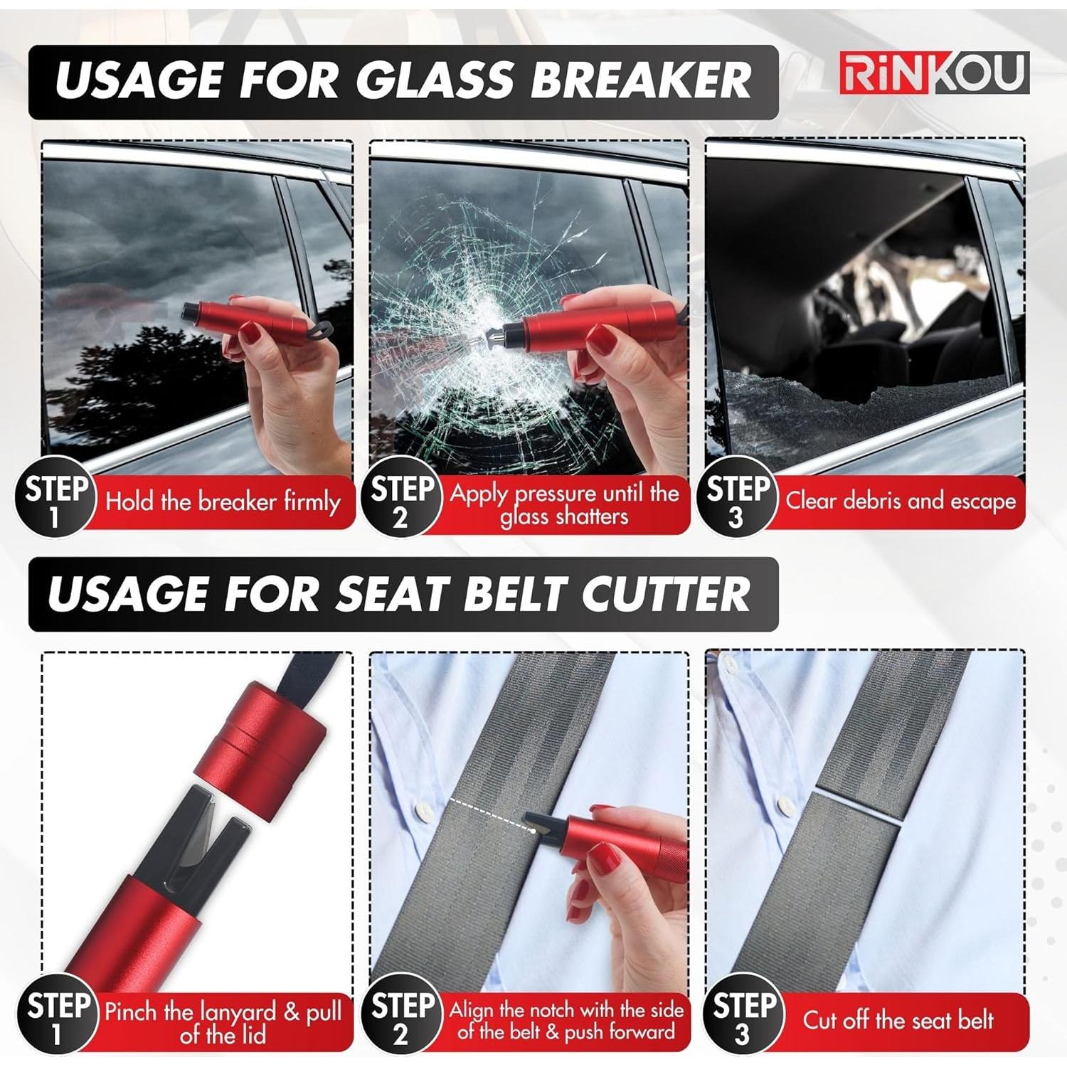 Cortador de Cinturón y Rompedor de Ventanas Rinkou - 2 Piezas