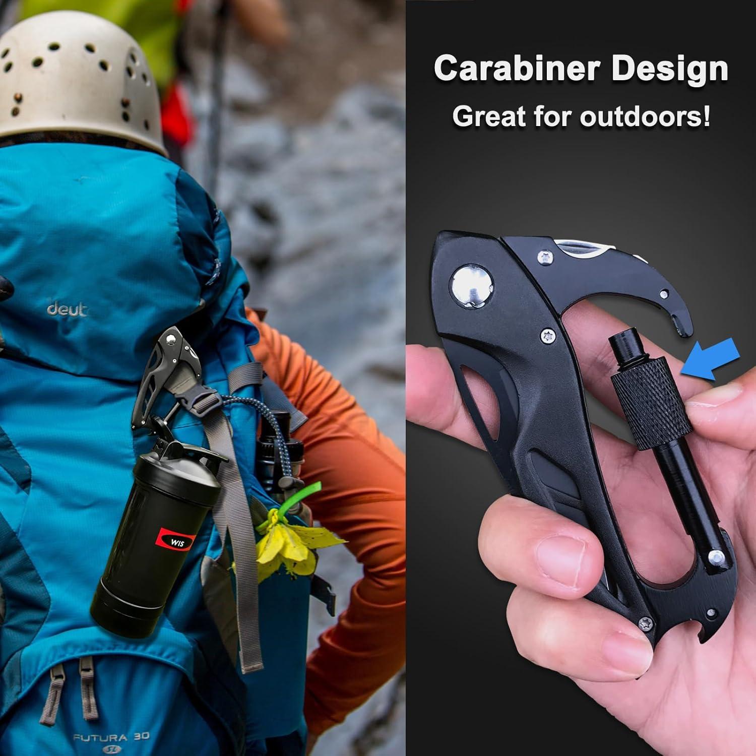 Multiherramienta Joycube 6 en 1 con Mosquetón y Cuchillo Plegable