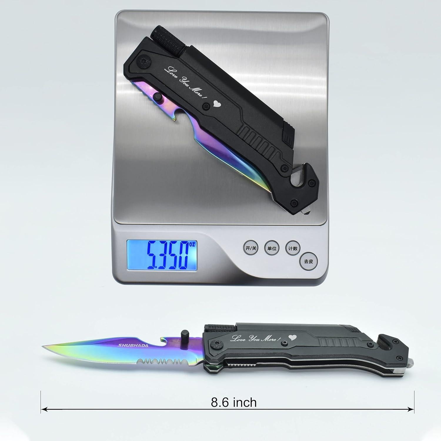 Cuchillo Plegable Multifuncional SHUBHADA Titanio Colorido