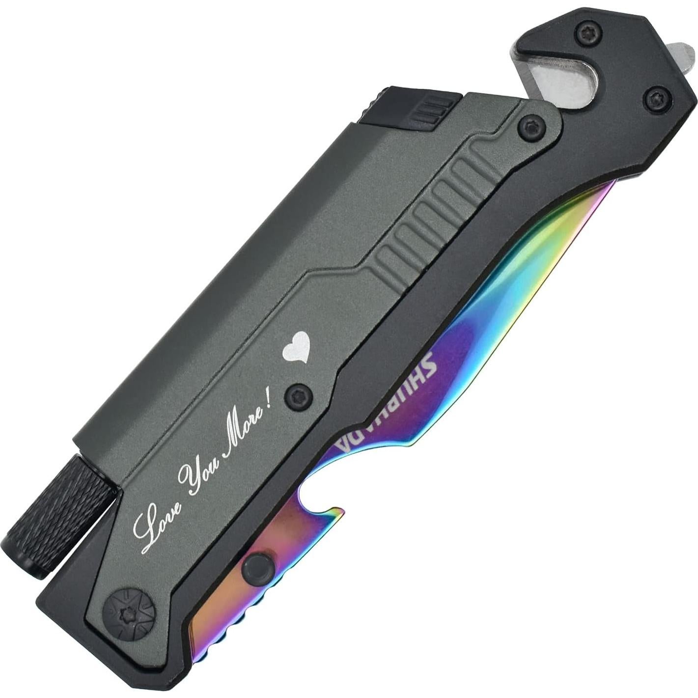 Cuchillo Plegable Multifuncional SHUBHADA Titanio Colorido