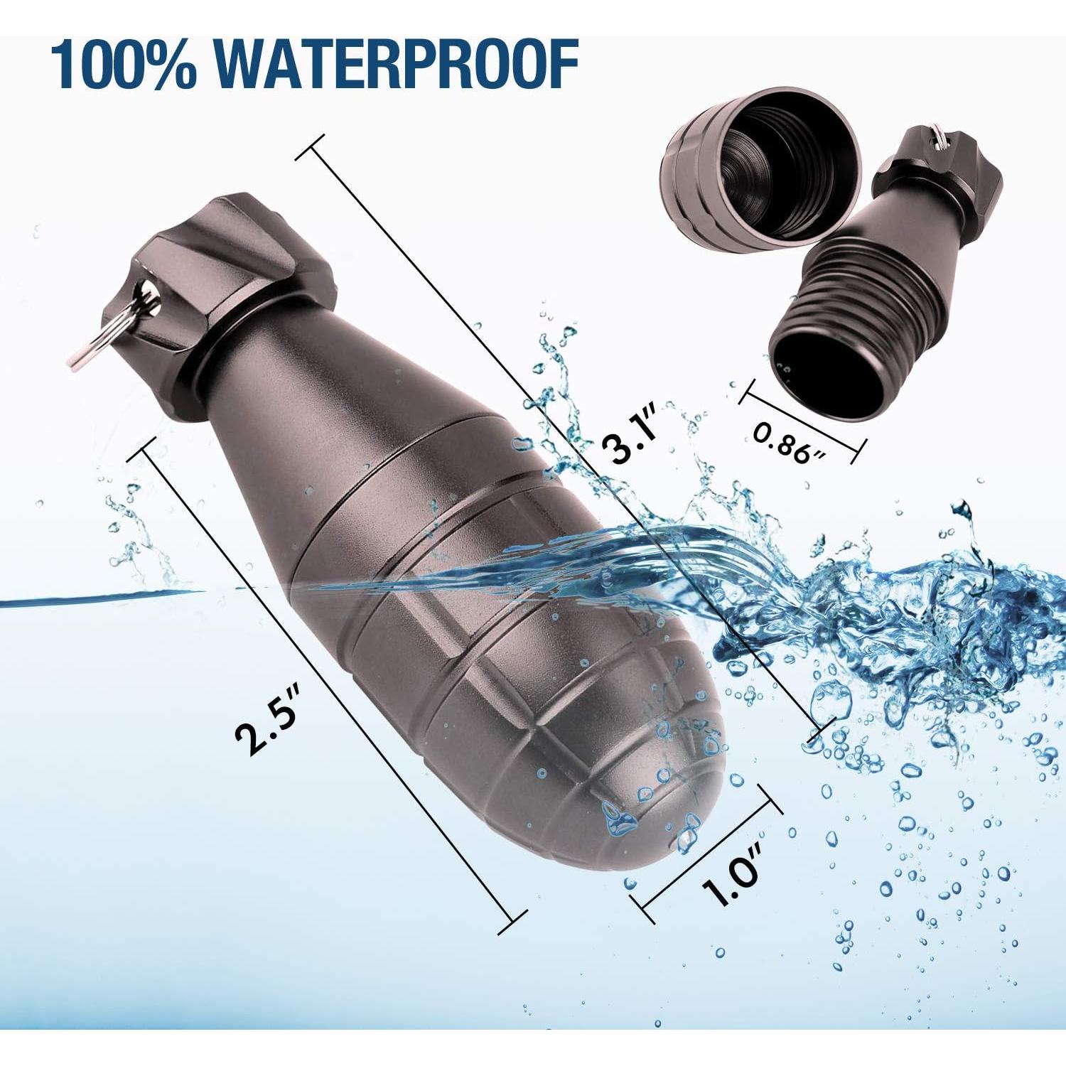 Contenedor de Pastillas a Prueba de Agua EDCFans Marrón