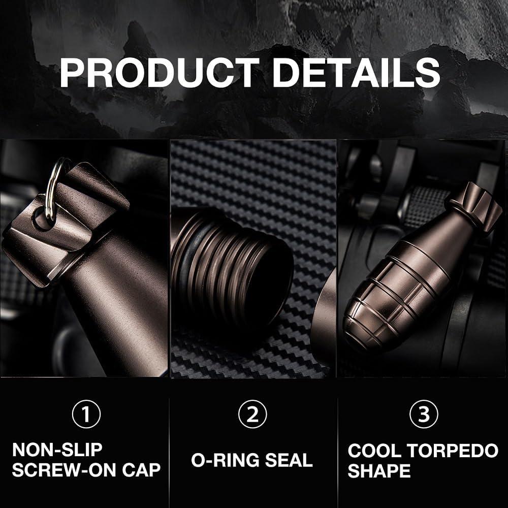 Contenedor de Pastillas a Prueba de Agua EDCFans Marrón