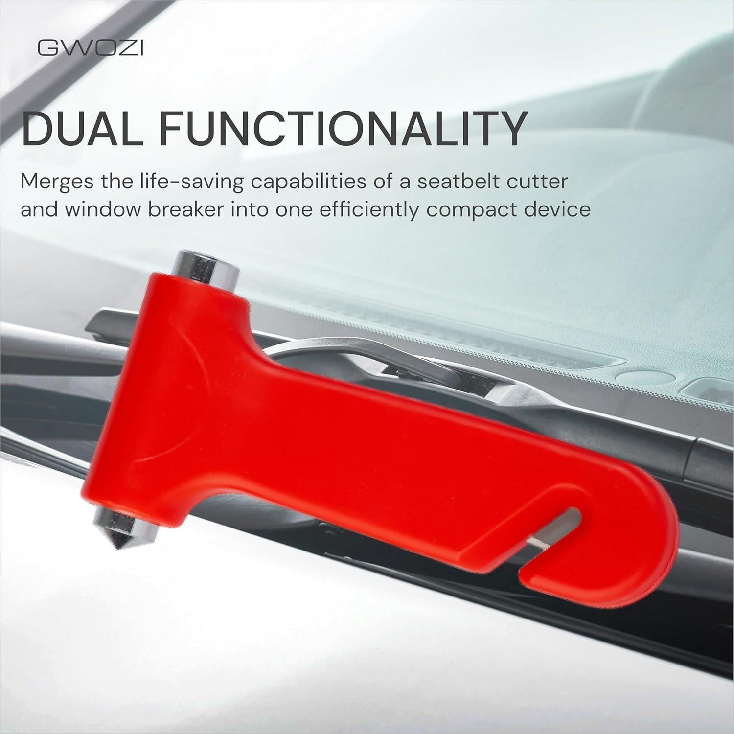 Cortador de Cinturón de Seguridad y Rompedor de Ventanas GWOZI 2-en-1