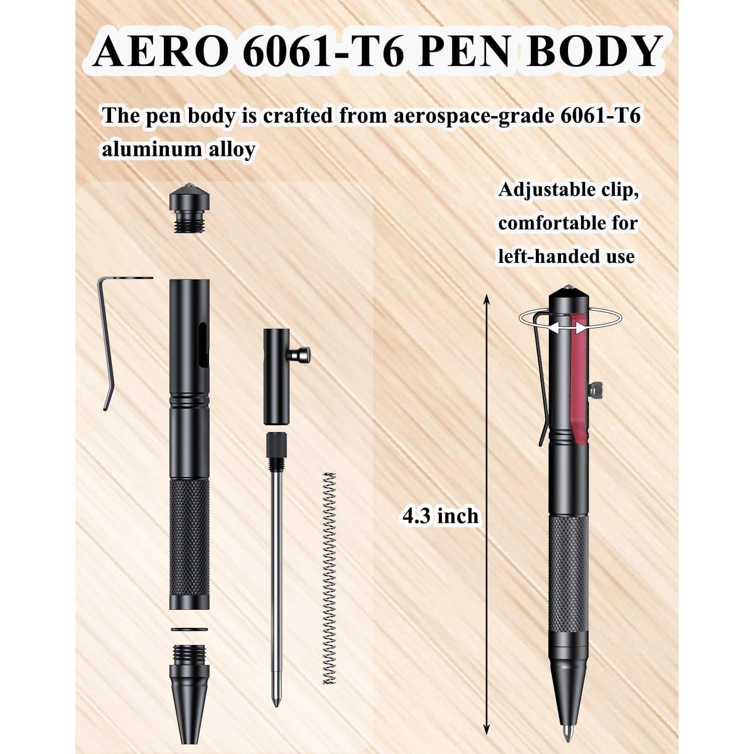 Mini Bolígrafo Táctico Lsqurel 4.3" Aluminio 6061-T6