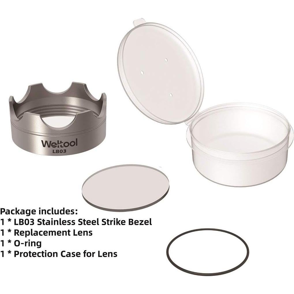 Bezel de Ataque Weltool para Linternas Maglite C/D - Acero Inoxidable