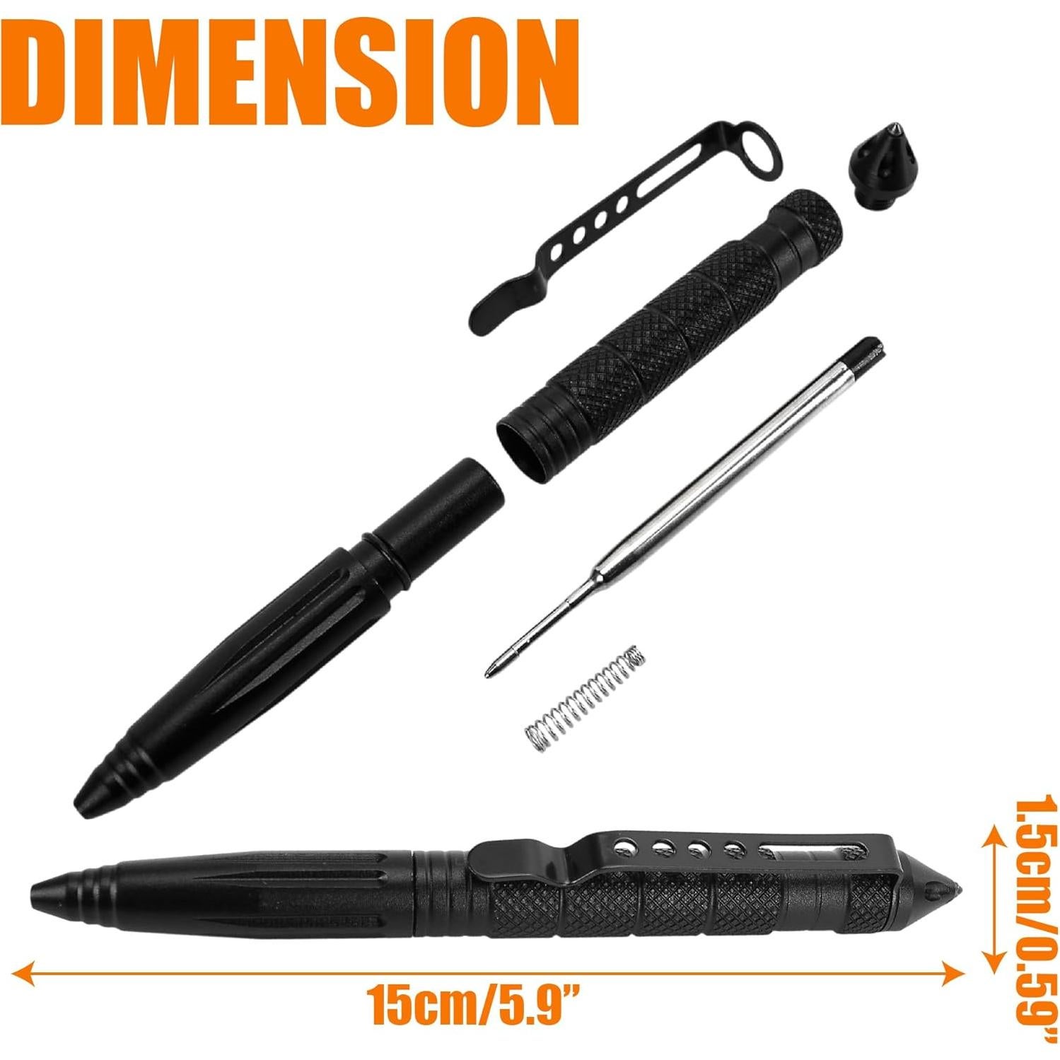 Juego de 3 bolígrafos tácticos BuleVina con rompevidrios