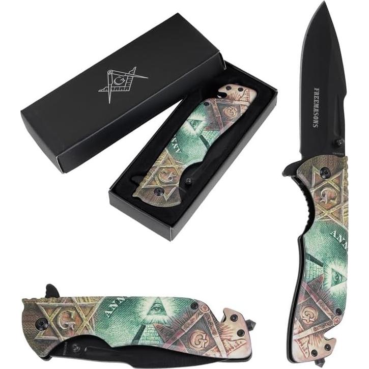 Cuchillo de bolsillo Trendy Zone 21 masónico 12.7 cm plegable