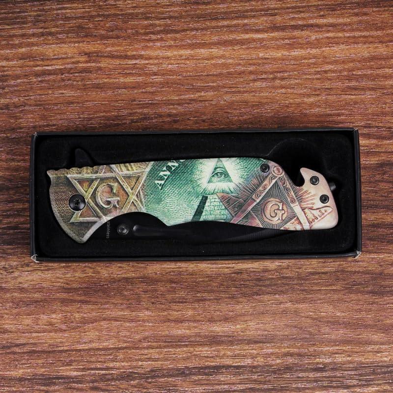 Cuchillo de bolsillo Trendy Zone 21 masónico 12.7 cm plegable