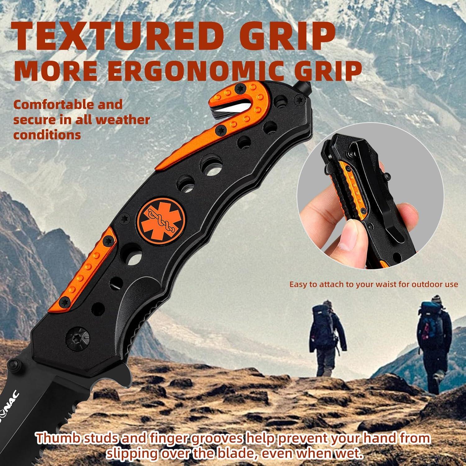 Cuchillo Plegable de Supervivencia Tusonac 22 cm Acero Inoxidable