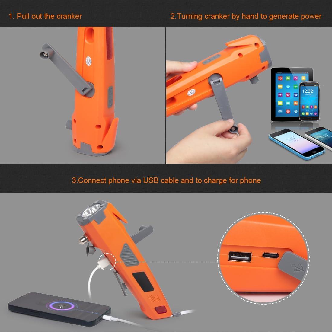 Herramienta de Emergencia LUXON 8 en 1 con Linterna LED y Cargador USB