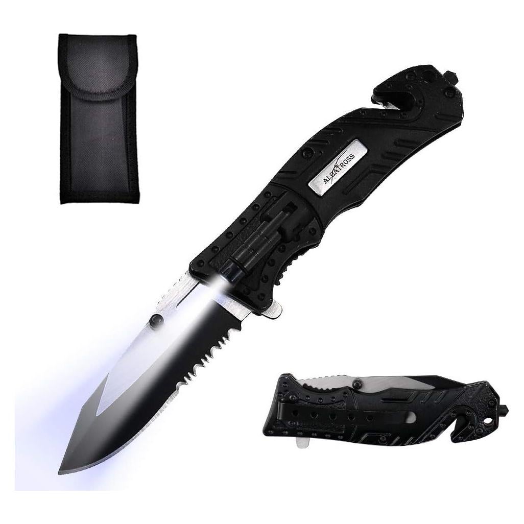 Cuchillo Táctico ALBATROSS Dispatcher 5-en-1 con Linterna