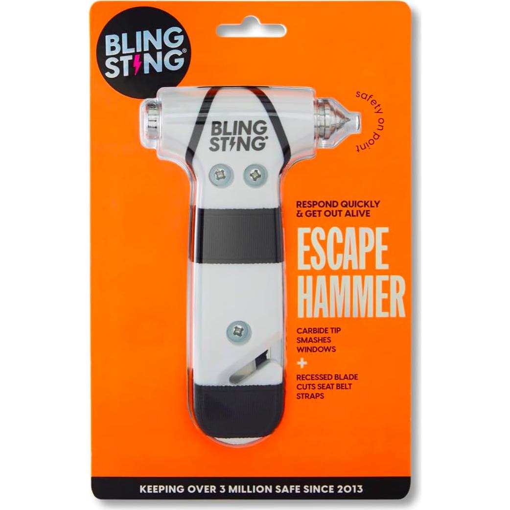 Dúo de Seguridad Rosa Blingsting: Sirena 125dB y Martillo Escape